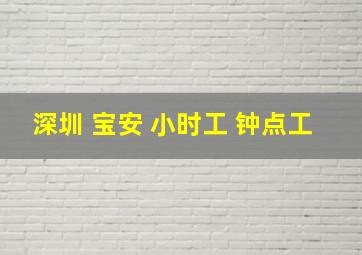 深圳 宝安 小时工 钟点工